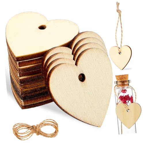 EXAOMBLE 100 Stück Holzherzen mit Juteband Natürliche Deko Holzscheiben zum Bemalen Beschriften Basteln und DIY Hochzeit Tischdekoration Glatte Oberfläche Robust und Vielseitig EXAOMBLE 100 Stück Holzherzen mit Juteband Natürliche Deko Holzscheiben zum Bemalen Beschriften Basteln und DIY Hochzeit Tischdekoration Glatte Oberfläche Robust und Vielseitig von EXAOMBLE