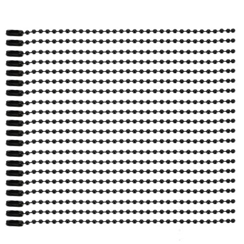 EXAOMBLE 100 Stück Kugelkette Robuste Perlenkette Eisen DIY Schmuckherstellung Vielseitige Dekorationskette Schwarz Zufällige Farbe Zufällige Farbe von EXAOMBLE