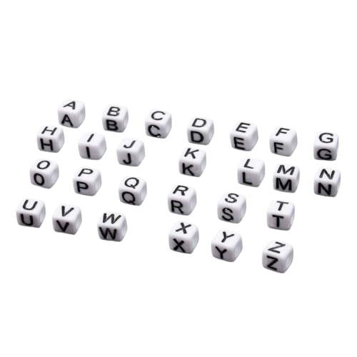 EXAOMBLE 100 Stück Quadratische Acryl Buchstabenperlen Langlebige DIY Bastelperlen zum Auffädeln Alphabet Schmuck Zubehör für Kreative Bastelideen EXAOMBLE 100 Stück Quadratische Acryl Buchstabenperlen Langlebige DIY Bastelperlen zum Auffädeln Alphabet Schmuck Zubehör für Kreative Bastelideen von EXAOMBLE