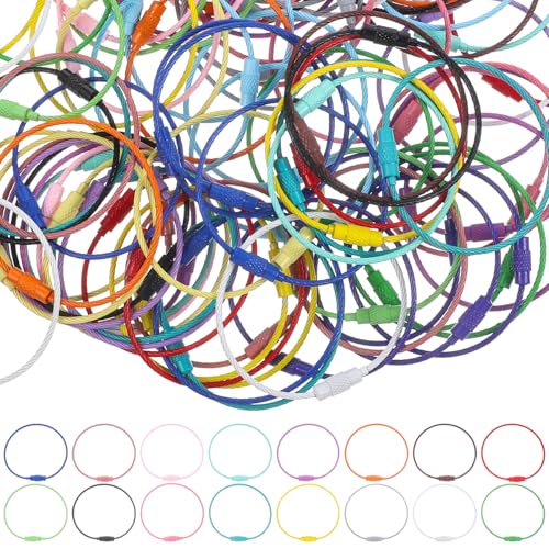 EXAOMBLE 100 Stück Schlüsselringe Bunte DIY Schlüsselanhänger für Gepäck Taschen und Id Tags Langlebige Drahtketten mit Praktischem Verschluss für Bastelprojekte und Persönliche Anhänger EXAOMBLE 100 Stück Schlüsselringe Bunte DIY Schlüsselanhänger für Gepäck Taschen und Id Tags Langlebige Drahtketten mit Praktischem Verschluss für Bastelprojekte und Persönliche Anhänger von EXAOMBLE