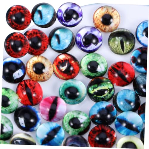 EXAOMBLE 100 Stück Tieraugen Aufkleber Selbstklebende Glasaugen für DIY Bastelprojekte Lebensechte Dekoration für Puppen Schmuck und Kunsthandwerk von EXAOMBLE