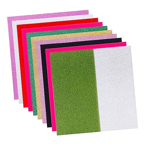 EXAOMBLE 100Stücke Glitzerpapier Farben Bastelpapier für DIY Glänzendes Geschenkpapier Glitzernde Bastelmaterialien Umweltfreundliches Material für Kreative von EXAOMBLE
