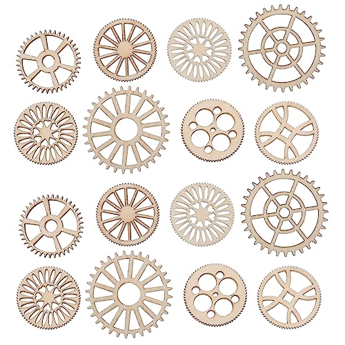 EXAOMBLE 100Stücke Holzgetriebe Wanddekorationen für DIY Unvollendete Holzhandwerks Ausschnitte Kreative Vintage Dekoration für Wohnzimmer Schlafzimmer und Geschäfte EXAOMBLE 100Stücke Holzgetriebe Wanddekorationen für DIY Unvollendete Holzhandwerks Ausschnitte Kreative Vintage Dekoration für Wohnzimmer Schlafzimmer und Geschäfte von EXAOMBLE