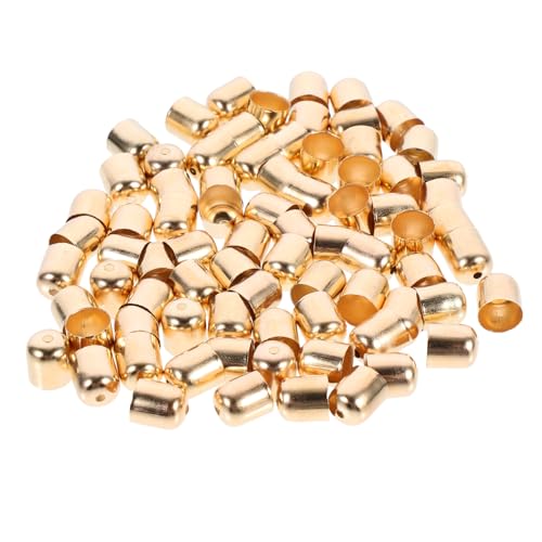 EXAOMBLE 100Stücke Metall Endkappen für Quasten Hochwertiges Design für Schmuckprojekte und DIY Arbeiten für Ohrringe und Armbänder Langlebig und Vielseitig von EXAOMBLE