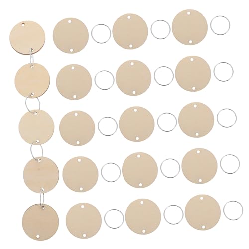 EXAOMBLE 100Stücke Runde Holzscheiben mit Löchern für DIY Kalender Geburtstagsetiketten Bastelprojekte Edelstahlringe für Kreative Anwendungen EXAOMBLE 100Stücke Runde Holzscheiben mit Löchern für DIY Kalender Geburtstagsetiketten Bastelprojekte Edelstahlringe für Kreative Anwendungen von EXAOMBLE