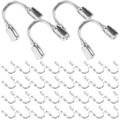 EXAOMBLE 100Stücke U Form Anschlüsse Schmuck Halskette Drahtschutzschlaufen für DIY Armband Accessoires Robust und Langlebig für Schmuckherstellung und Reparaturen von EXAOMBLE