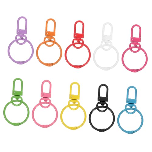 EXAOMBLE 10Stücke DIY Schlüsselanhänger Clips Farbige Metall Schlüsselschnallen für Handtaschen und Rucksäcke Leicht und Robust für Bastelprojekte und Persönliche EXAOMBLE 10Stücke DIY Schlüsselanhänger Clips Farbige Metall Schlüsselschnallen für Handtaschen und Rucksäcke Leicht und Robust für Bastelprojekte und Persönliche von EXAOMBLE
