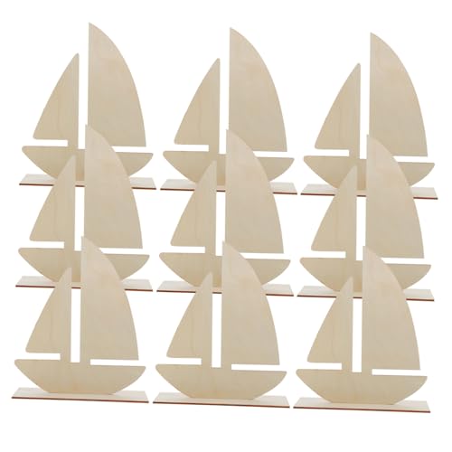 EXAOMBLE 10Stücke Unvollendete Holzscheiben Segelboot Formen für DIY Bastelset Naturholz für Dekoration und Leicht zu Bemalen Gestalten EXAOMBLE 10Stücke Unvollendete Holzscheiben Segelboot Formen für DIY Bastelset Naturholz für Dekoration und Leicht zu Bemalen Gestalten von EXAOMBLE