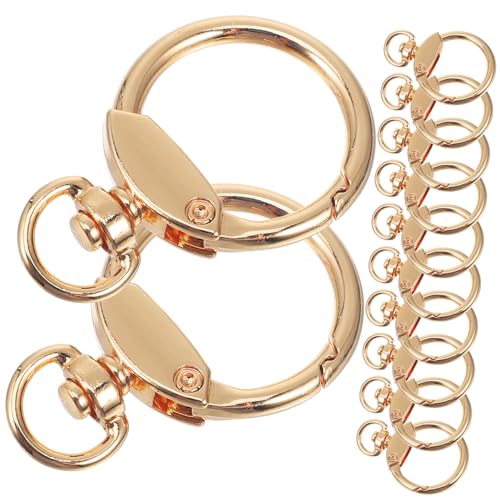 EXAOMBLE 12 Stück Feder Ringe Schlüsselanhänger O Ringe Goldene Karabinerhaken für DIY Handtaschen und Schlüsselbund Zubehör EXAOMBLE 12 Stück Feder Ringe Schlüsselanhänger O Ringe Goldene Karabinerhaken für DIY Handtaschen und Schlüsselbund Zubehör von EXAOMBLE