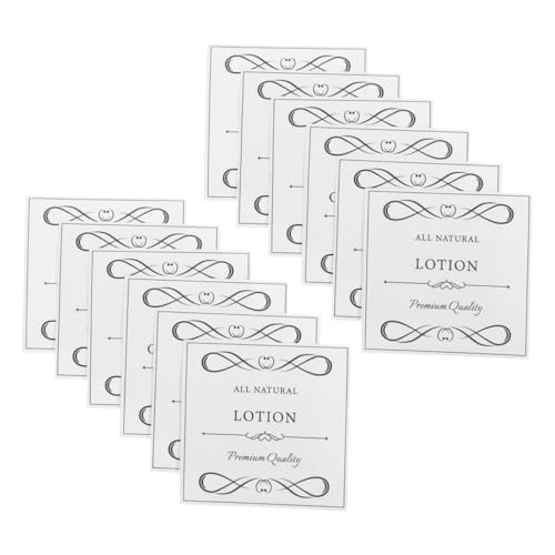 EXAOMBLE 12 Stück Wasserdichte Seifenspender Etiketten für Handseife Lotion und Duschflaschen Stylische Selbstklebende Aufkleber für Badezimmerorganisation von EXAOMBLE