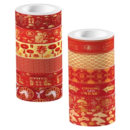 EXAOMBLE 12Rollen Dekorative Washi Tapes Selbstklebendes DIY Klebeband für Scrapbooking Fotoalben und Kreative Projekte Vielseitig Einsetzbar und Einfach zu Handhaben von EXAOMBLE