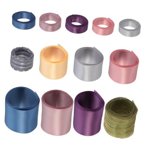 EXAOMBLE 13Stücke DIY Haarschmuck Set Teilig Weiche Bänder für Haarbänder Bastelmaterial für Individuelles Design für Dekoration und Vielseitige Farben und Muster von EXAOMBLE