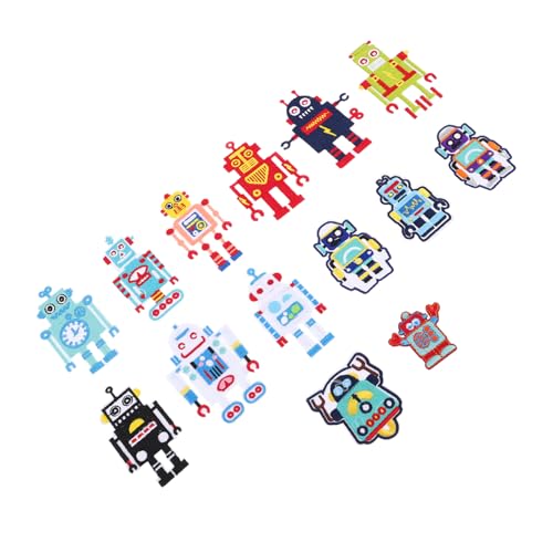 EXAOMBLE 14 Stück Teiliges Cartoon Patches Roboter Aufnäher zum Aufbügeln für Kleidung Jeans und Jacken Bestickte Flicken zur Reparatur und Dekoration von Textilien EXAOMBLE 14 Stück Teiliges Cartoon Patches Roboter Aufnäher zum Aufbügeln für Kleidung Jeans und Jacken Bestickte Flicken zur Reparatur und Dekoration von Textilien von EXAOMBLE
