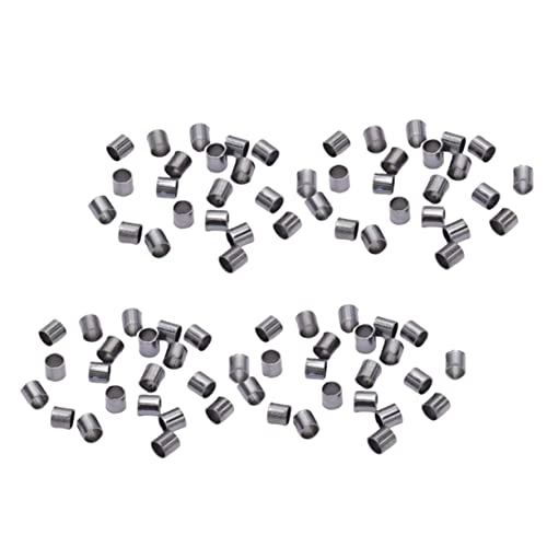 EXAOMBLE 1500Stücke DIY Kupfer Crimpperlen für Schmuckherstellung Schwarz Hochwertige Perlen für Armbänder Halsketten und Bastelprojekte für Designs von EXAOMBLE