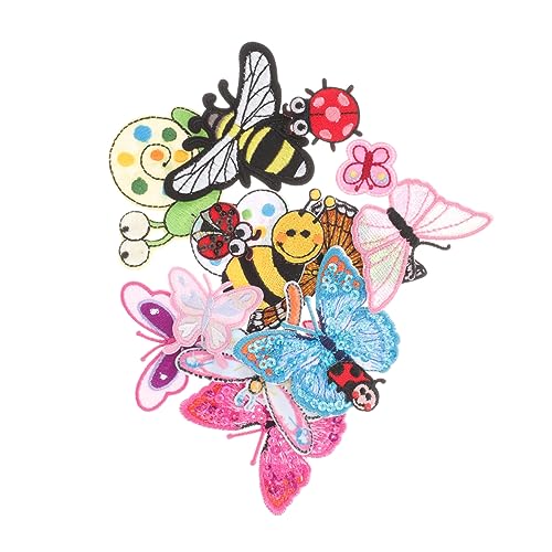 EXAOMBLE 15Stücke Teiliges Gestickte Applikationen Tierform Patches zum Aufbügeln für Kleidung Hüte Taschen und Kunsthandwerk Dekorative Flicken für Nähprojekte Langlebig von EXAOMBLE