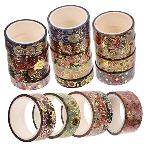 EXAOMBLE 18Rollen Washi Tape mit DIY Scrapbooking Klebeband mit Blumenmuster Dekoration für Notizbücher und Geschenkverpackungen Vielseitige Bastelmaterialien von EXAOMBLE
