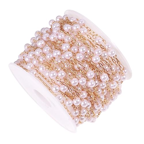 EXAOMBLE 1Rolle Perlenkette für DIY Schmuckherstellung Messing für Armbänder und Halsketten für Handwerksprojekte Goldfarbene Kette für Einzigartige Designs EXAOMBLE 1Rolle Perlenkette für DIY Schmuckherstellung Messing für Armbänder und Halsketten für Handwerksprojekte Goldfarbene Kette für Einzigartige Designs von EXAOMBLE