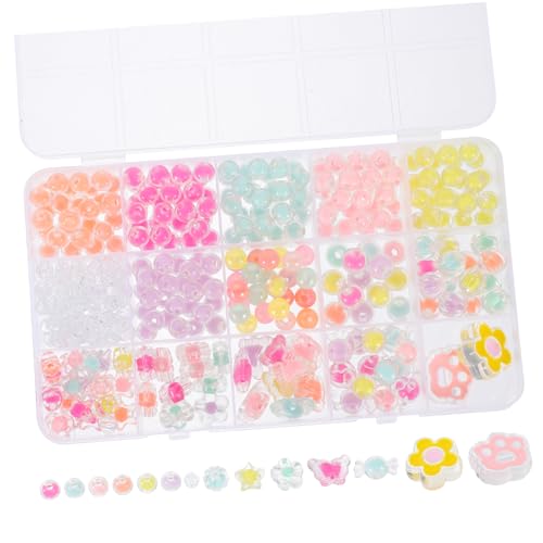 EXAOMBLE 1Satz DIY Acrylperlen für Armbandherstellung ca Lose Perlen Fächern für Schmuckdesign Kinderfreundlich und Hautfreundlich Bastelprojekte von EXAOMBLE
