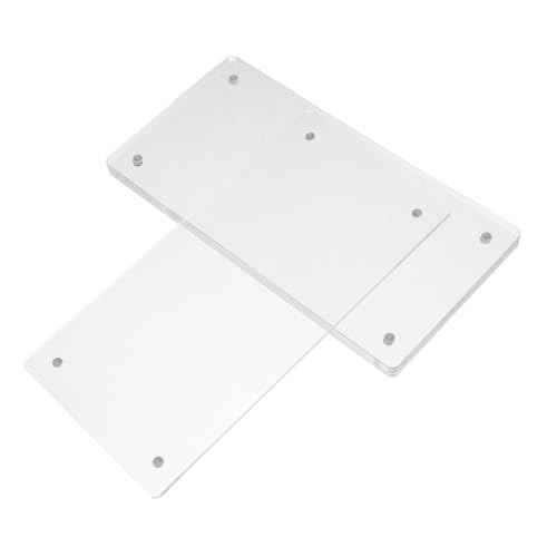 EXAOMBLE 2 Sätze Magnetische Acryl Preisschildhalter Doppelseitig Transparent Frameless Tisch und Wanddisplay Vielseitiger Etikettenhalter Für Büro Einzelhandel von EXAOMBLE