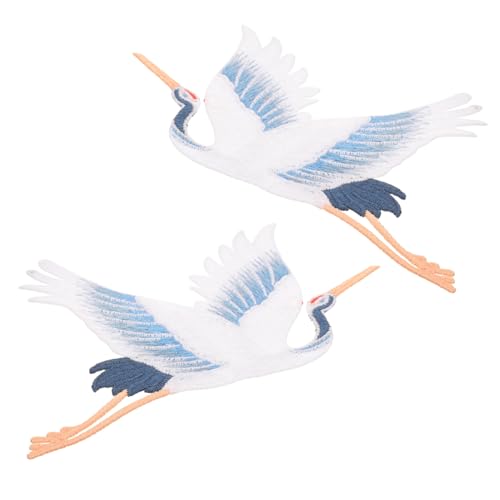 EXAOMBLE 2 Stück Crane Aufnäher Stickerei Applikationen für DIY Bekleidung Rucksäcke und Hüte Vielseitig Einsetzbar zum Verzieren und Reparieren EXAOMBLE 2 Stück Crane Aufnäher Stickerei Applikationen für DIY Bekleidung Rucksäcke und Hüte Vielseitig Einsetzbar zum Verzieren und Reparieren von EXAOMBLE