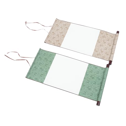 EXAOMBLE 2 Stück Leere Chinesische Kalligraphierolle Teiliges aus Reispapier für Malerei und Platzsparendes Design Geeignet für Chinesische Tuschezeichnungen und Aquarellkunst von EXAOMBLE