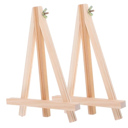 EXAOMBLE 2 Stück Mini Easel Dreieckiger Malhalter für Kalender Bilder Kunstwerke Leicht und für Anfänger und Schüler EXAOMBLE 2 Stück Mini Easel Dreieckiger Malhalter für Kalender Bilder Kunstwerke Leicht und für Anfänger und Schüler von EXAOMBLE