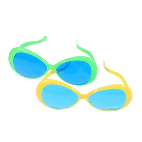 EXAOMBLE 2 Stücke Exaggerierte Tropische Sonnenbrillen für Hawaiianische Luau Partys Lustige Sommer Strandbrille Fotorequisiten für Hochzeiten und Feste Leichte und Tragbare Accessoires von EXAOMBLE