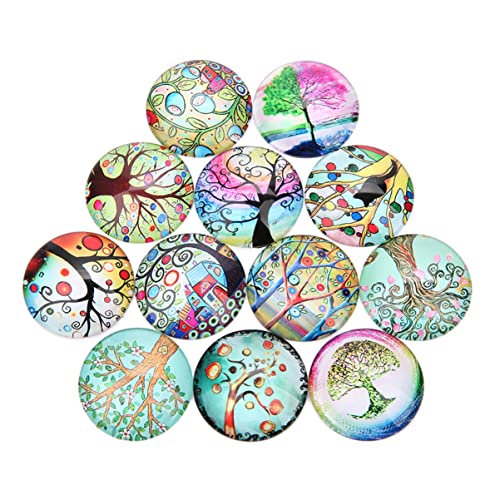 EXAOMBLE 20 Stück DIY Glaskabochons Runde Patches mit Baum Muster für Kreative Bastelprojekte Mixed Color für Schmuckdesign und Dekorationen EXAOMBLE 20 Stück DIY Glaskabochons Runde Patches mit Baum Muster für Kreative Bastelprojekte Mixed Color für Schmuckdesign und Dekorationen von EXAOMBLE