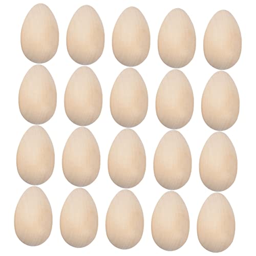 EXAOMBLE 20 Stück DIY Holz Eier Unbemalt für Ostern Dekoration Glatte Oberfläche zum Bemalen Geeignet für Bastelprojekte Langlebig für Party Dekorationen EXAOMBLE 20 Stück DIY Holz Eier Unbemalt für Ostern Dekoration Glatte Oberfläche zum Bemalen Geeignet für Bastelprojekte Langlebig für Party Dekorationen von EXAOMBLE