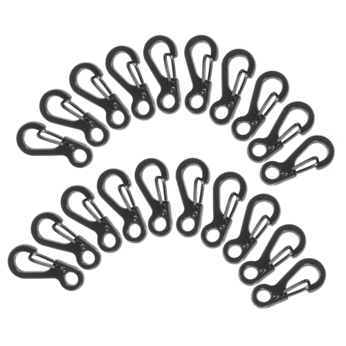 EXAOMBLE 20 Stück Mini Karabiner Clips Zinklegierung Robuste und Rostbeständige Schnappverschlüsse für Schmuck Schlüsselanhänger und Mehr von EXAOMBLE