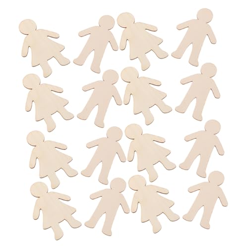 EXAOMBLE 20 Stück Teiliges Holzfiguren für Unlackierte Holz Ausschnitte für Diy Projekte Bastelmaterialien für Kreative Aktivitäten für Schulprojekte und Partydekorationen von EXAOMBLE