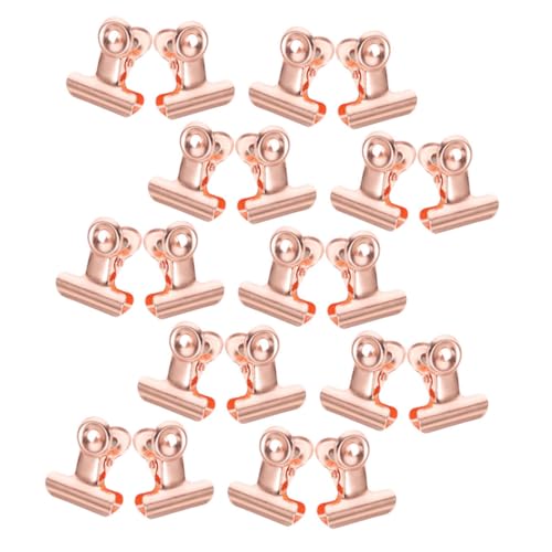 EXAOMBLE 20 Stück Teiliges Metallklammern aus Roségold Kleine Magnetische Büroklammern Vielseitige Clips für Fotos Postkarten Tickets Langlebig und für Büro und Zuhause von EXAOMBLE