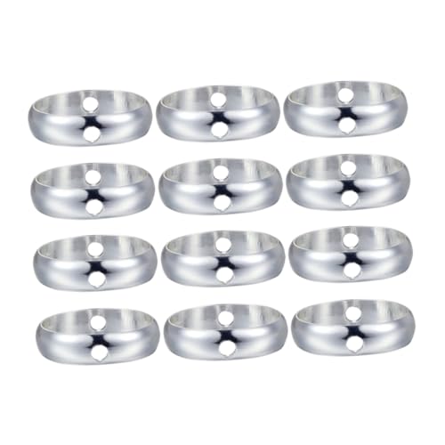 EXAOMBLE 20 Stück Teiliges Metallringe für Ohrring und Armband DIY Doppelte Löcher Silberne Runde Schmuckverbinder mit Außendurchmesser und Innendurchmesser Langlebiges Zubehör für von EXAOMBLE