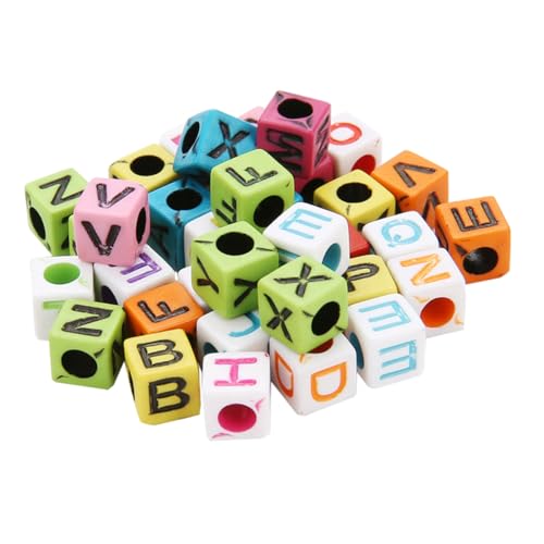 EXAOMBLE 200 Stück Bunte Acryl Buchstabenperlen Auffädeln für Armbänder Selber Machen DIY Schmuckzubehör für Individuelle Namensarmbänder und Schlüsselanhänger EXAOMBLE 200 Stück Bunte Acryl Buchstabenperlen Auffädeln für Armbänder Selber Machen DIY Schmuckzubehör für Individuelle Namensarmbänder und Schlüsselanhänger von EXAOMBLE