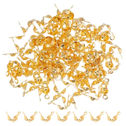 EXAOMBLE 200 Stück Quetschperlen für Schmuckherstellung Bead Tip End Caps für Armbänder und DIY Zubehör für Kreative Projekte Goldene Kappen EXAOMBLE 200 Stück Quetschperlen für Schmuckherstellung Bead Tip End Caps für Armbänder und DIY Zubehör für Kreative Projekte Goldene Kappen von EXAOMBLE