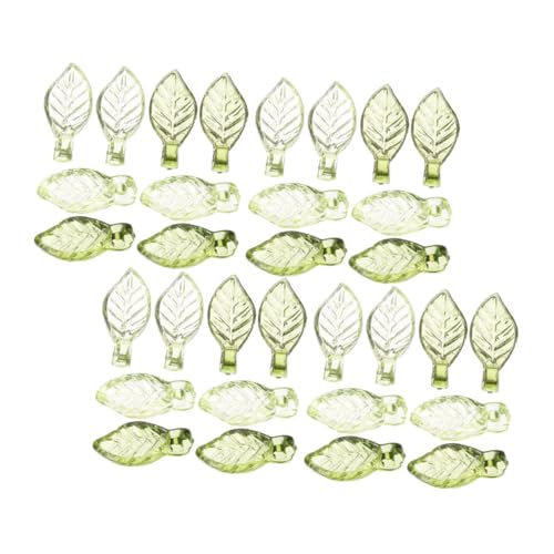 EXAOMBLE 200 Stück Transparente Grüne Blattform Beads für Diy Schmuckherstellung Anhänger für Armbänder und für Kreative Bastelprojekte EXAOMBLE 200 Stück Transparente Grüne Blattform Beads für Diy Schmuckherstellung Anhänger für Armbänder und für Kreative Bastelprojekte von EXAOMBLE