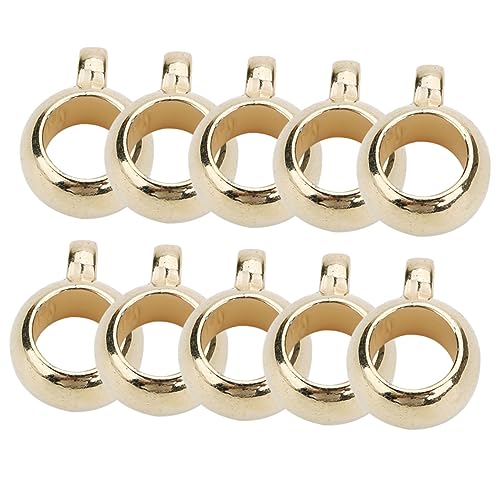 EXAOMBLE 200Stücke Große Kautionperlen mit Schleifenbügel für DIY Schmuckherstellung Glänzende Abstandshalterperlen für Armbänder und Anhänger Lochdurchmesser von EXAOMBLE