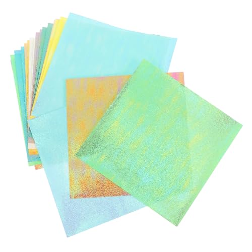 EXAOMBLE 20Blätter Perlmuttartiges Origami Papier Glänzendes Faltpapier für Kraniche Bastelarbeiten und Scrapbooking Vielseitig Einsetzbar für Kreative DIY Projekte von EXAOMBLE