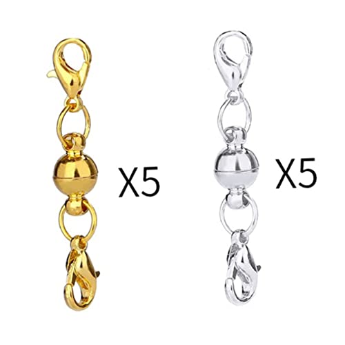 EXAOMBLE 20Stücke Magnetverschlüsse Kugel Silber und Kreative Magnetschnallen für und Armbänder Hochwertige Magnetische Schmuckverschlüsse für DIY Schmuckprojekte von EXAOMBLE
