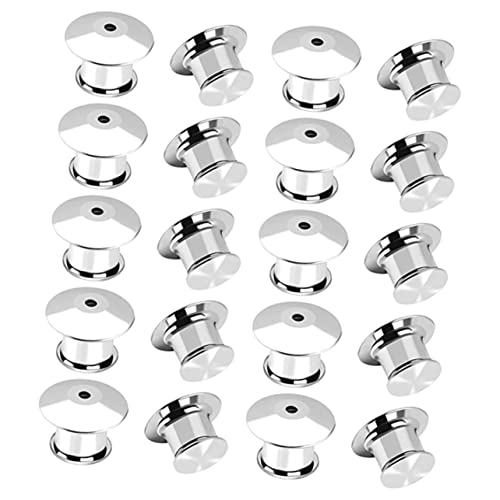 EXAOMBLE 20Stücke Metall Pin Locks Abzeichen Verschlüsse für DIY Broschen Einfach zu Bedienen Erforderlich für Schmuck und Stift von EXAOMBLE