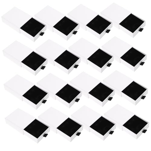 EXAOMBLE 20Stücke Teiliges Schmuckschatulle Design Staubdichte Aufbewahrung für Ringe Ohrringe Armbänder Geschenkboxen Mattem Weiß EXAOMBLE 20Stücke Teiliges Schmuckschatulle Design Staubdichte Aufbewahrung für Ringe Ohrringe Armbänder Geschenkboxen Mattem Weiß von EXAOMBLE