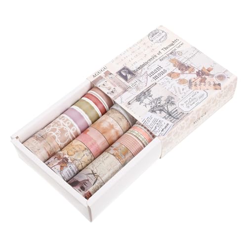 EXAOMBLE 20Stücke Vintage Washi Tape Dekoratives Klebeband für DIY Scrapbooking Journaling und Planer Design Wiederverwendbar Hochwertiges Papiermaterial von EXAOMBLE