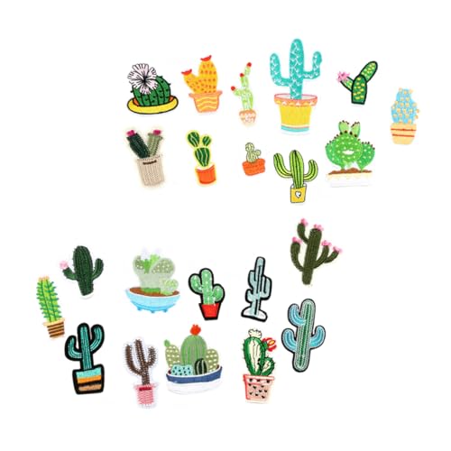EXAOMBLE 22 Stück Cactus Aufnäher Set DIY Gestickte Patches für Kleidung Taschen und Bastelprojekte Einfach zu Bügeln Nähen für Kreative Dekorationen EXAOMBLE 22 Stück Cactus Aufnäher Set DIY Gestickte Patches für Kleidung Taschen und Bastelprojekte Einfach zu Bügeln Nähen für Kreative Dekorationen von EXAOMBLE