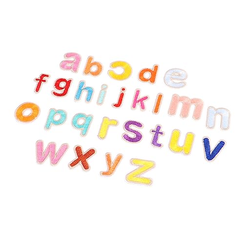 EXAOMBLE 26Stücke Gestickte Alphabet Patches zum Aufbügeln für Kleidung Jacken und DIY Projekte Langlebig Hautfreundlich und Vielseitig Einsetzbar von EXAOMBLE