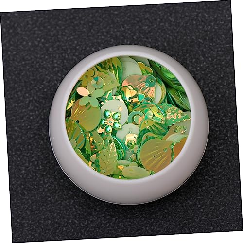 EXAOMBLE 2Er Pack Perlenstücke Zubehör Glitzernder Schmuck Farbige Pailletten Basteljuwelen Für Perlenzubehör Perlen Set Halskettenzubehör Grün von EXAOMBLE