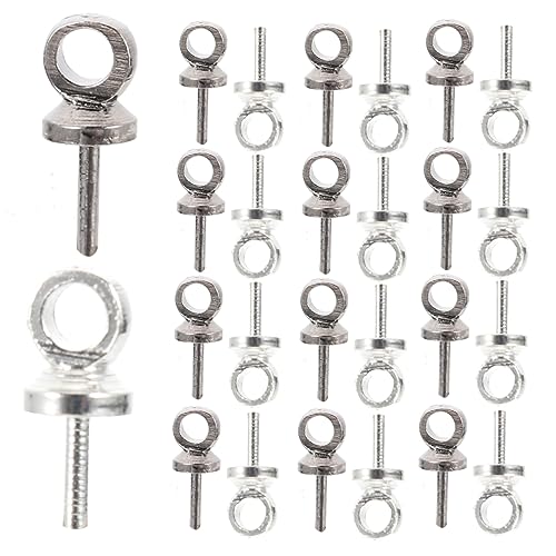 EXAOMBLE 2Sätze Augenschrauben für DIY Schmuck Ösenschrauben für Kunsthandwerk Rostfrei und Langlebig für Armbänder und Ohrringe von EXAOMBLE