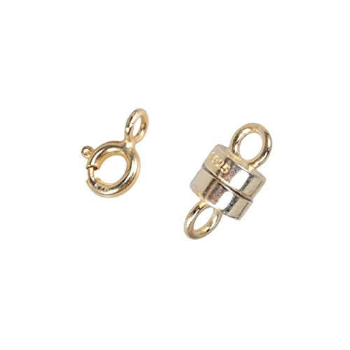 EXAOMBLE 2Stücke Magnetverschluss Vergoldetem Sterling Silber mit Federring für DIY Schmuck für Halsketten Armbänder und Fußkettchen Starke Haltekraft für Sicheren Halt EXAOMBLE 2Stücke Magnetverschluss Vergoldetem Sterling Silber mit Federring für DIY Schmuck für Halsketten Armbänder und Fußkettchen Starke Haltekraft für Sicheren Halt von EXAOMBLE