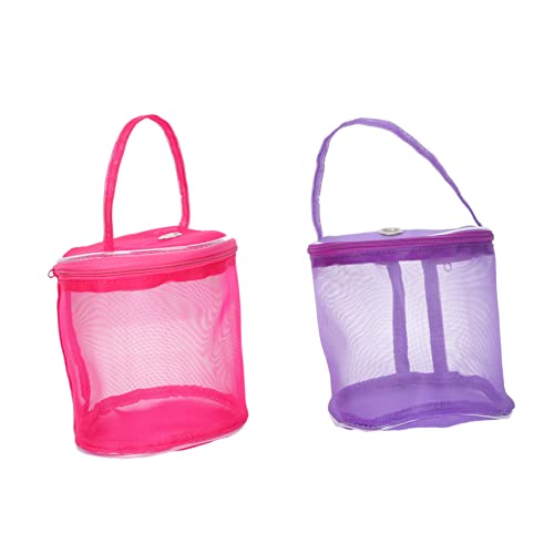EXAOMBLE 2Stücke Netztasche für Strickwerkzeuge Wollgarn Aufbewahrungstasche für DIY Projekte für Reisen und Zuhause Langlebiges Material von EXAOMBLE