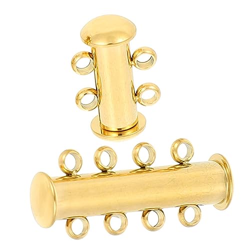 EXAOMBLE 2Stücke Premium Halskette Verbindungsschnallen Verschlüsse für Schmuckherstellung für Armbänder und Mehrlagige Leicht und Langlebig von EXAOMBLE