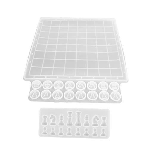 EXAOMBLE 2Stücke Silikon Schachform Set für Epoxidharz Teiliges Schachbrett und Schachfiguren Gussform Langlebig und Sicher für DIY Bastelprojekte und Anwendungen EXAOMBLE 2Stücke Silikon Schachform Set für Epoxidharz Teiliges Schachbrett und Schachfiguren Gussform Langlebig und Sicher für DIY Bastelprojekte und Anwendungen von EXAOMBLE